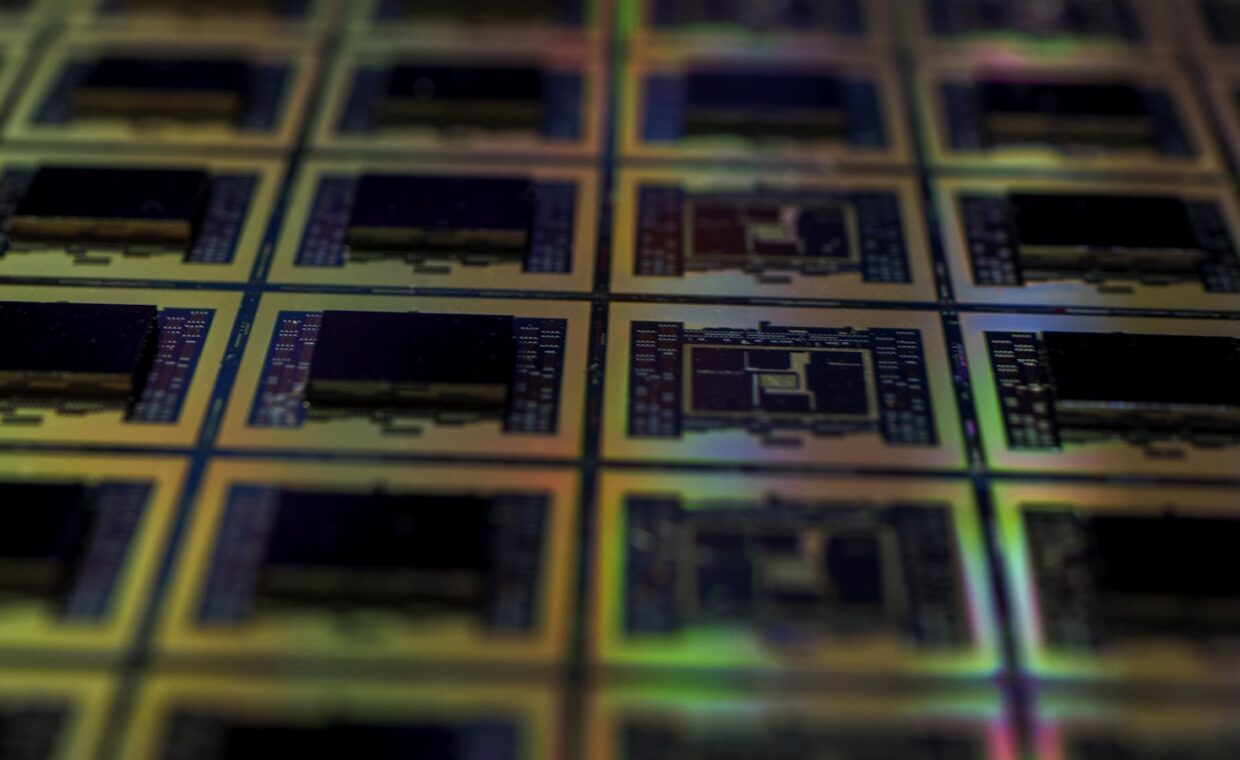 Memory modules row, photographed for a technology article.