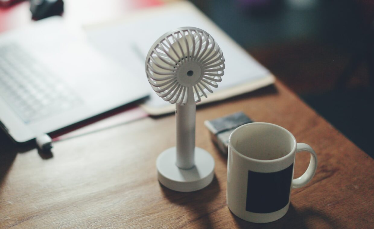 Heatsink and fan, photographed for a technology article.