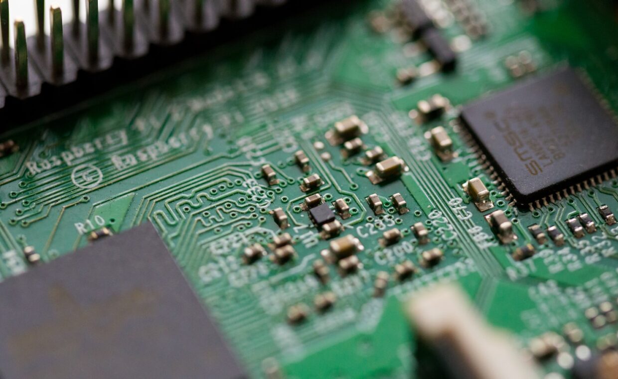 System on chip board, photographed for a technology article.