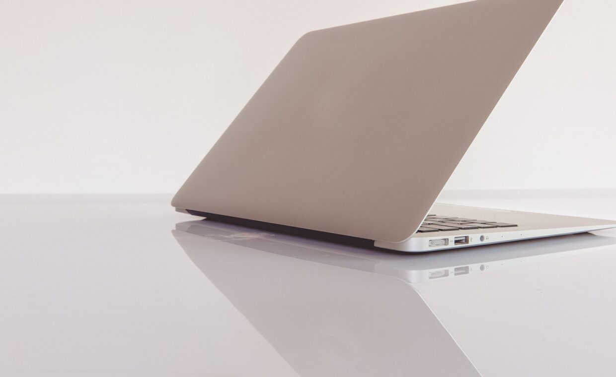 Thin laptop scale, photographed for a technology article.
