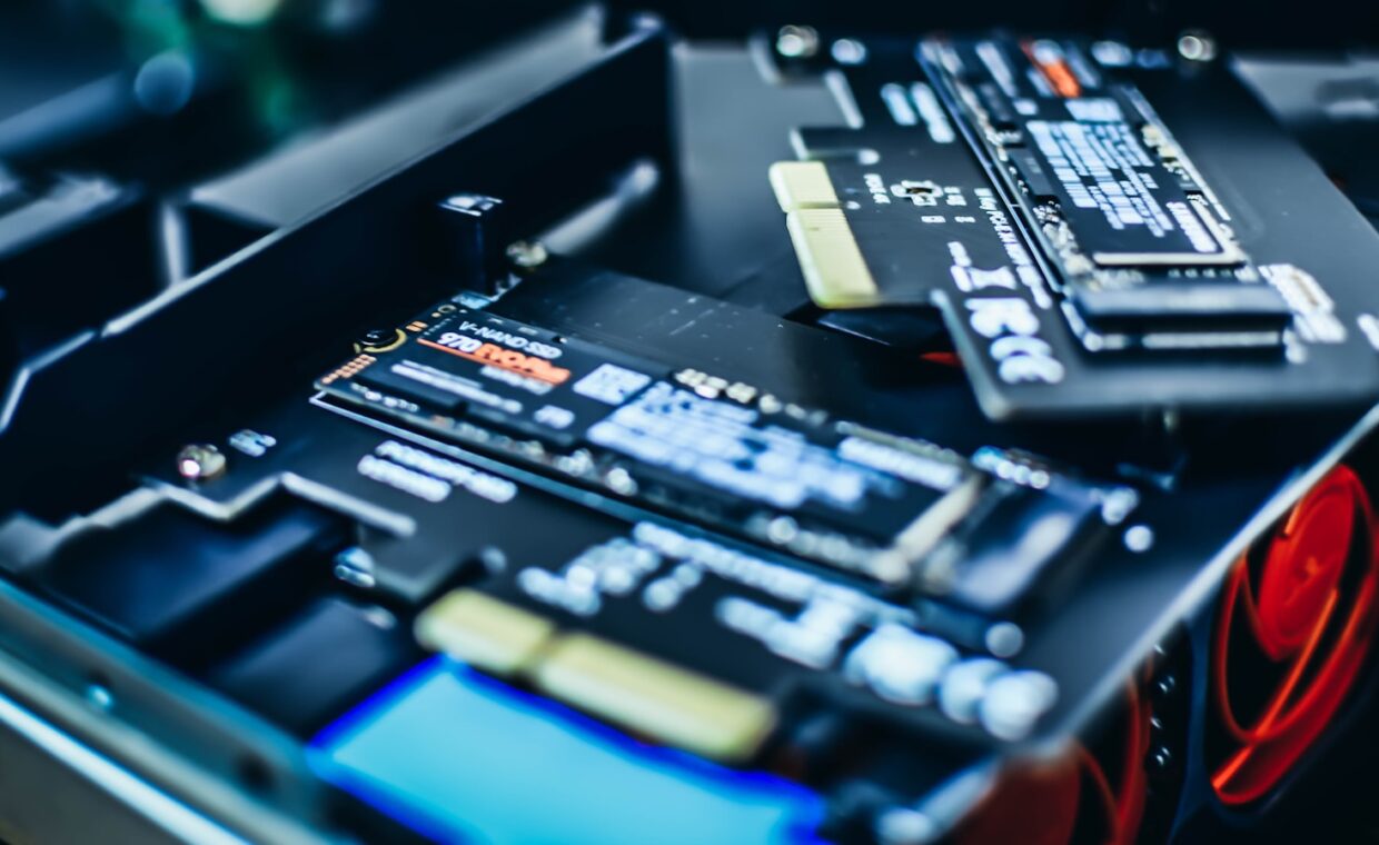 Ssd controller board, photographed for a technology article.
