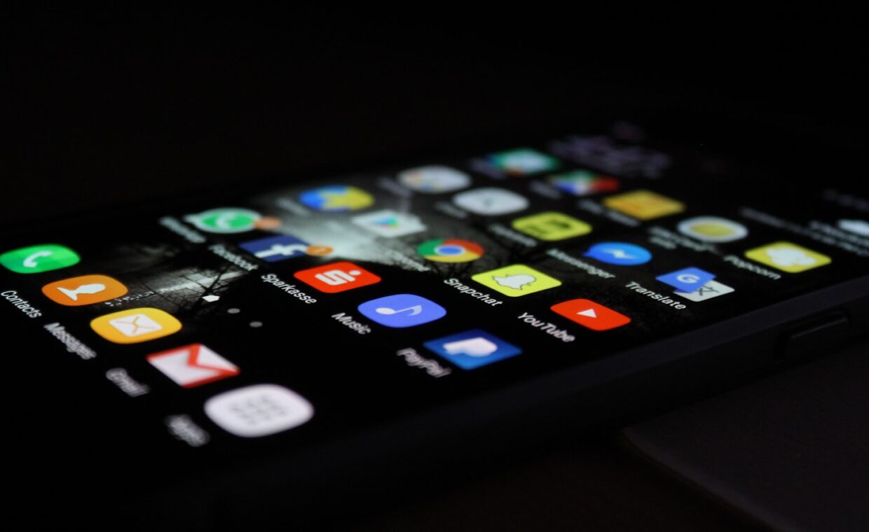 Phone oled panel, photographed for a technology article.