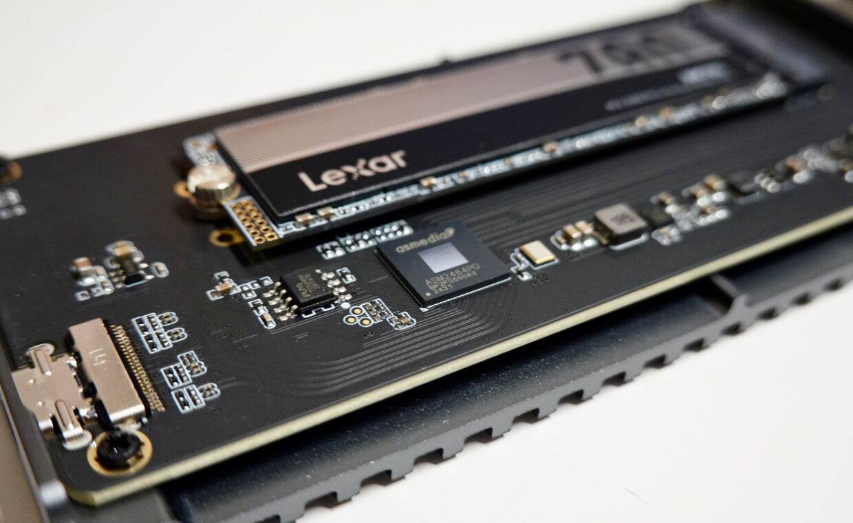 M2 ssd slot, photographed for a technology article.