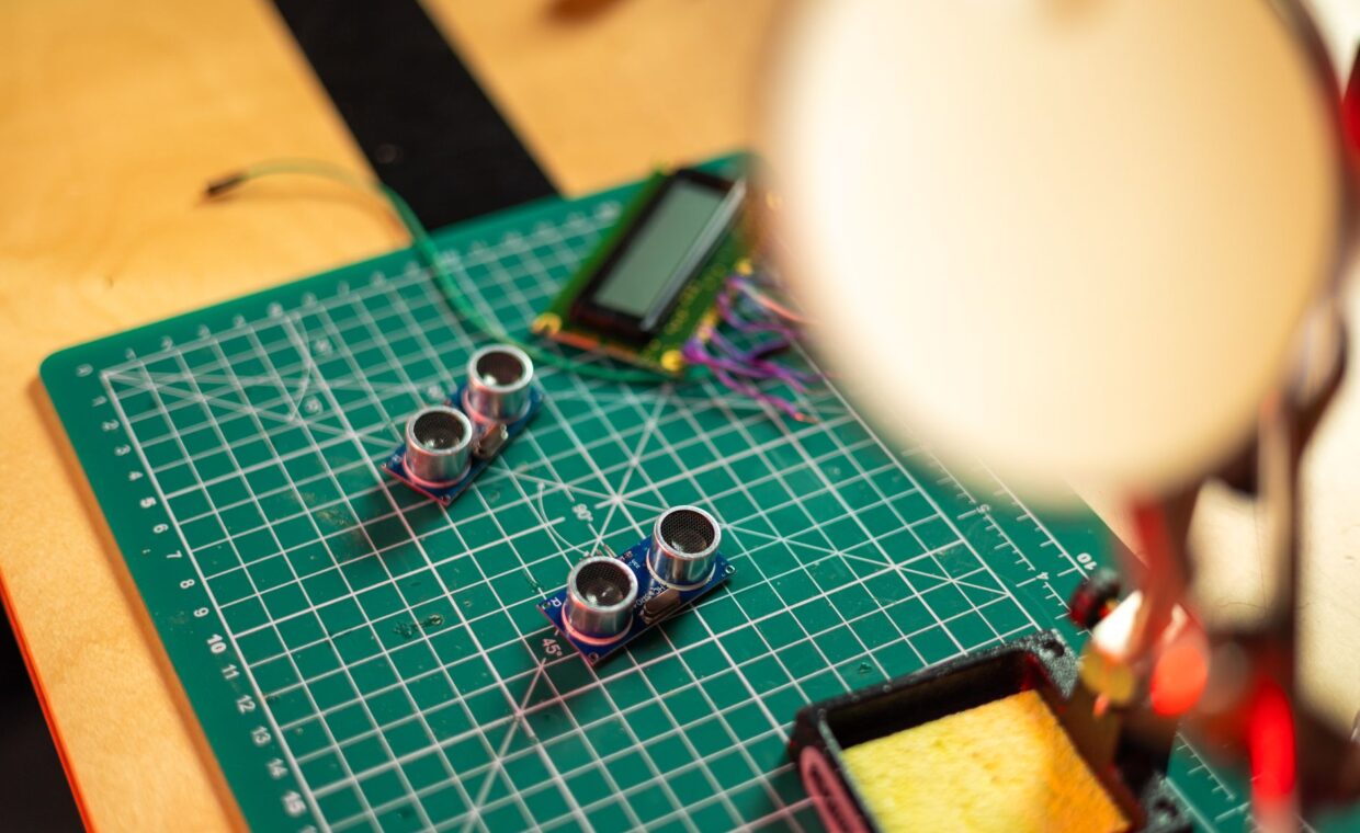 Sensors breadboard wires, photographed for a technology article.