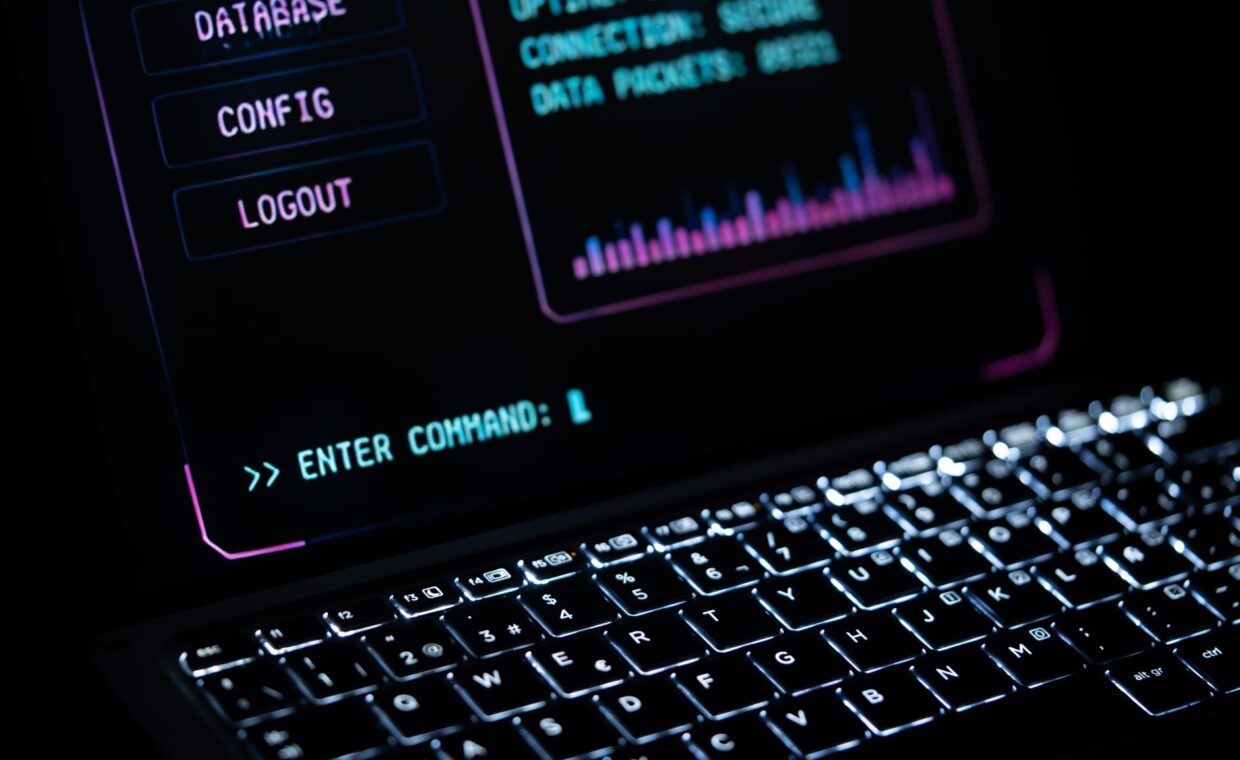 Network config screen, photographed for a technology article.