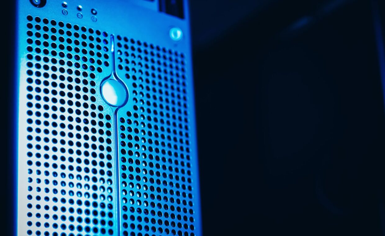 Home file server, photographed for a technology article.