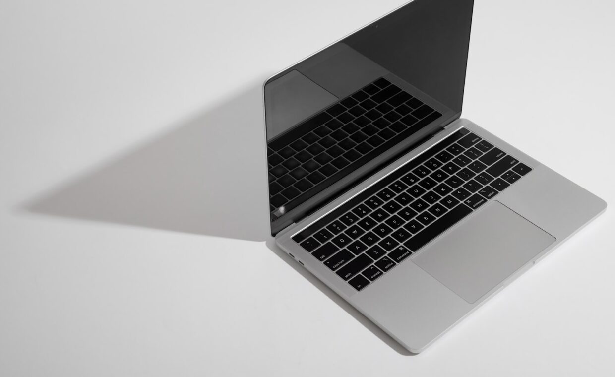 Aluminium laptop chassis, photographed for a technology article.