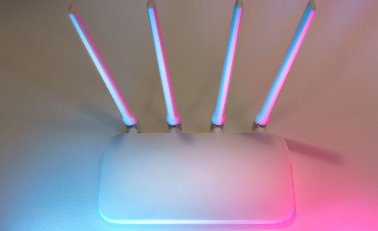 Wifi access point, photographed for a technology article.