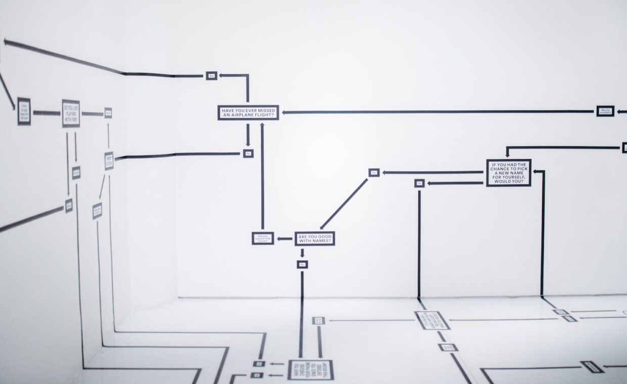 Cpu pipeline diagram, photographed for a technology article.