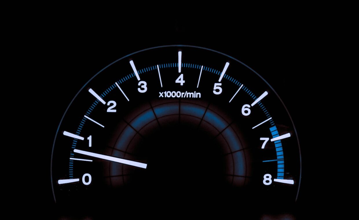 Drive benchmark tool, photographed for a technology article.