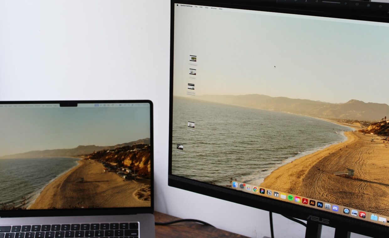 Laptop screen sizes, photographed for a technology article.