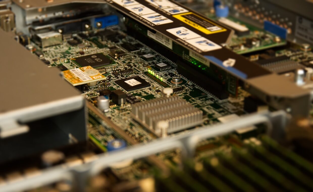 Server memory module, photographed for a technology article.