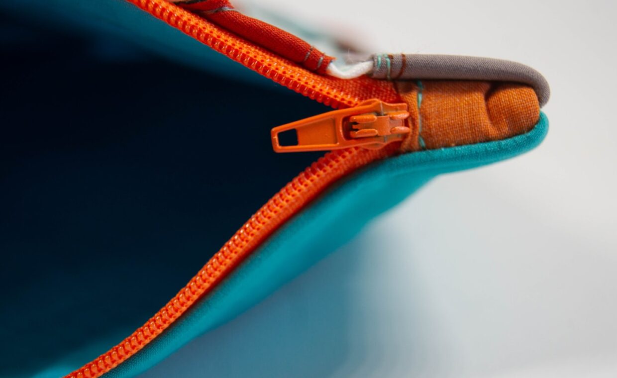 Zip file folder, photographed for a technology article.