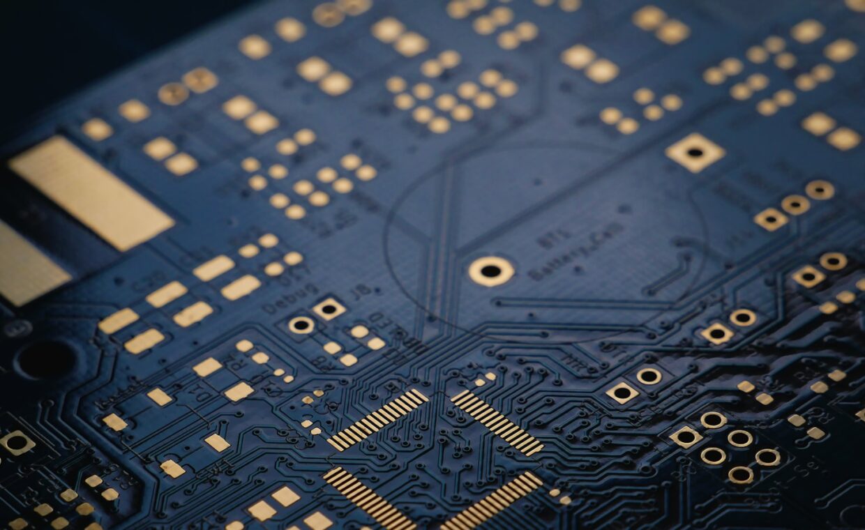 Smartphone circuit board, photographed for a technology article.