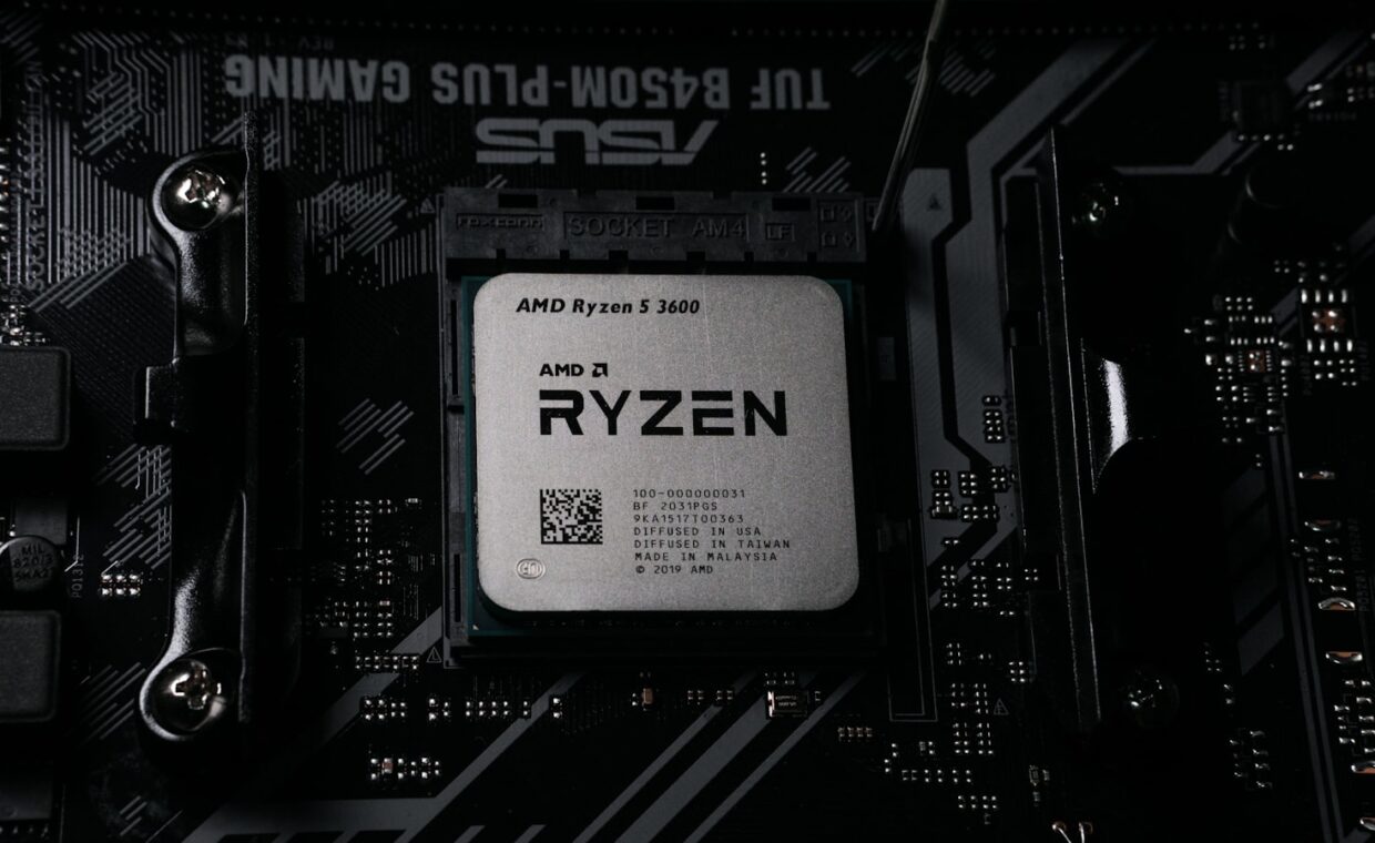 Cpu cores diagram, photographed for a technology article.