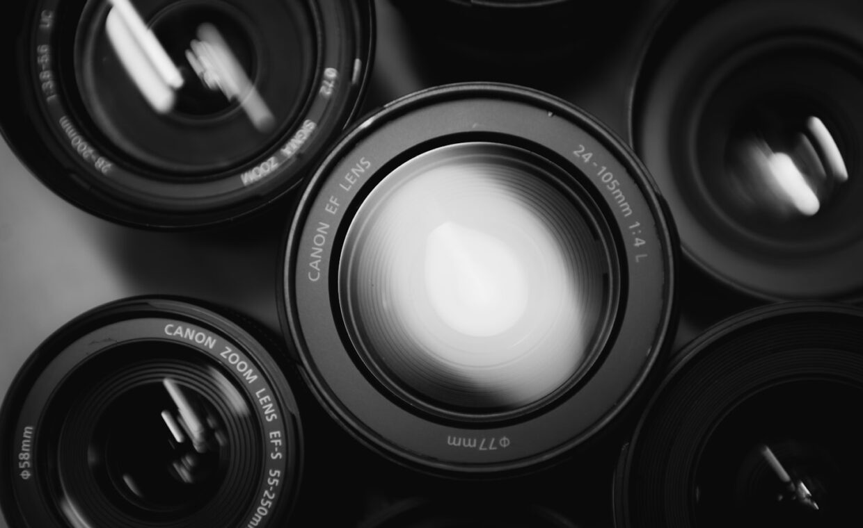 Phone camera lenses, photographed for a technology article.