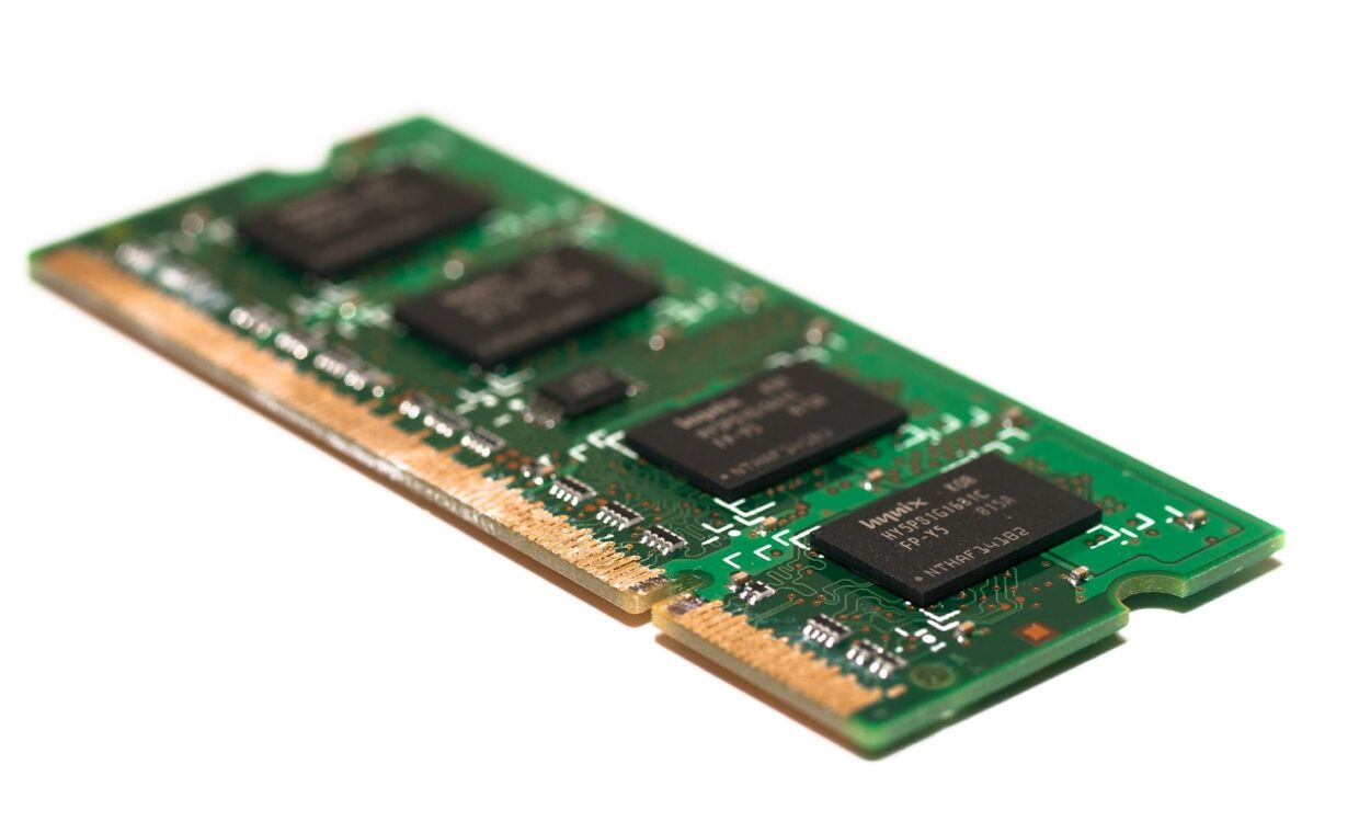 Laptop ram module, photographed for a technology article.