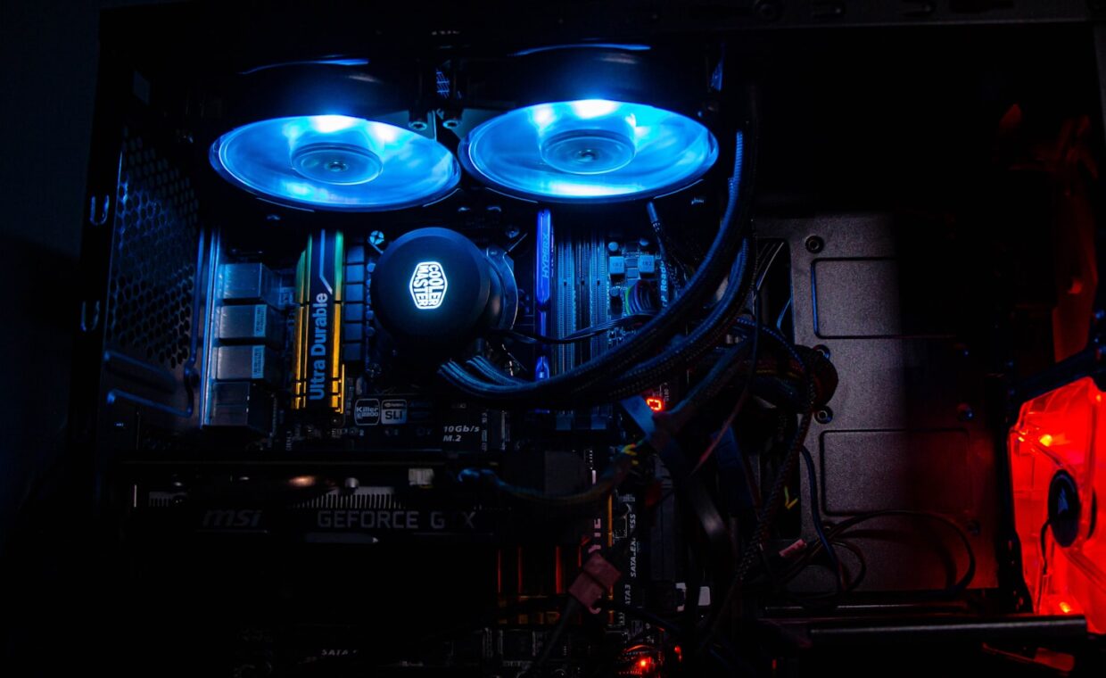 Cpu cooler fan, photographed for a technology article.