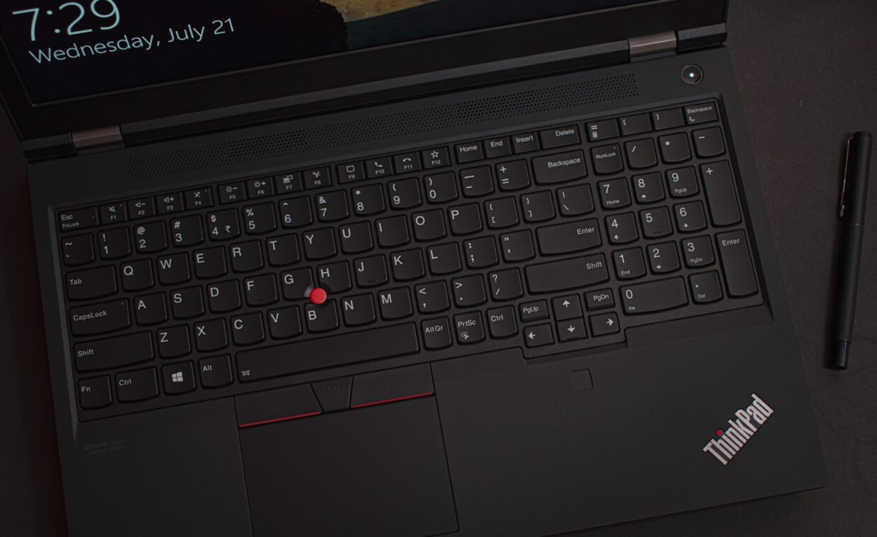 New laptop unboxing, photographed for a technology article.