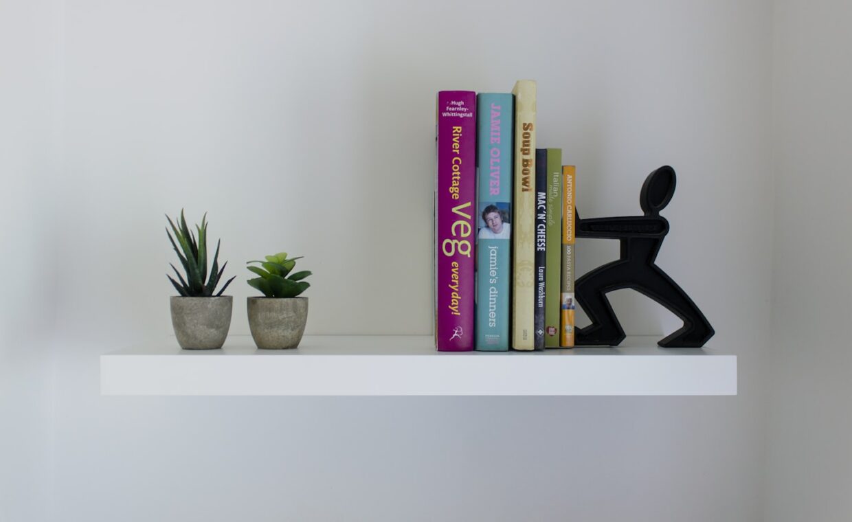 Wifi router shelf, photographed for a technology article.